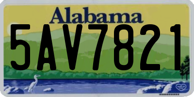 AL license plate 5AV7821