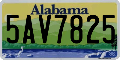 AL license plate 5AV7825