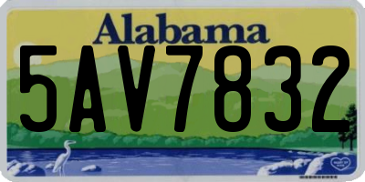 AL license plate 5AV7832