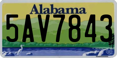 AL license plate 5AV7843