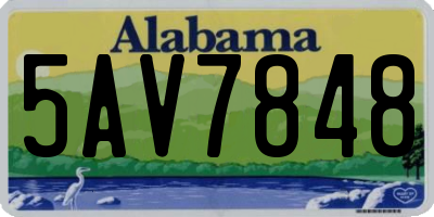 AL license plate 5AV7848