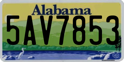 AL license plate 5AV7853
