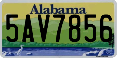 AL license plate 5AV7856