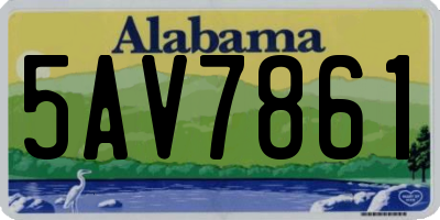 AL license plate 5AV7861
