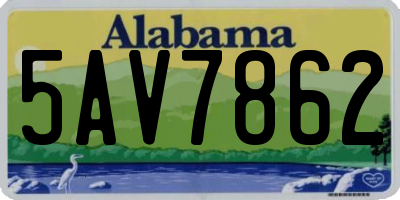 AL license plate 5AV7862