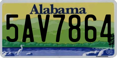 AL license plate 5AV7864