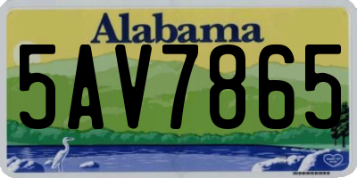 AL license plate 5AV7865