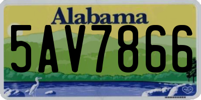 AL license plate 5AV7866