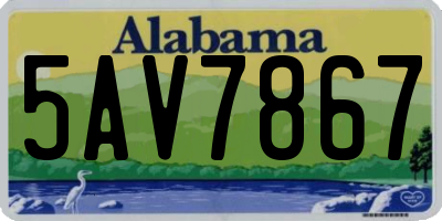 AL license plate 5AV7867