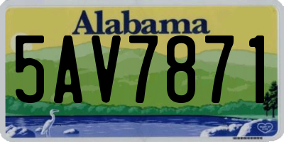 AL license plate 5AV7871