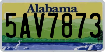 AL license plate 5AV7873
