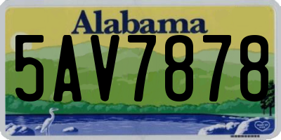 AL license plate 5AV7878