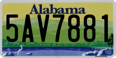 AL license plate 5AV7881