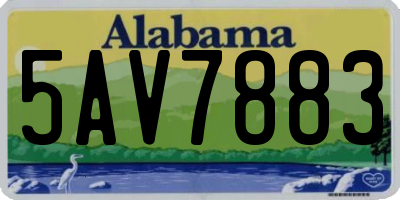 AL license plate 5AV7883