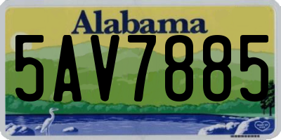 AL license plate 5AV7885