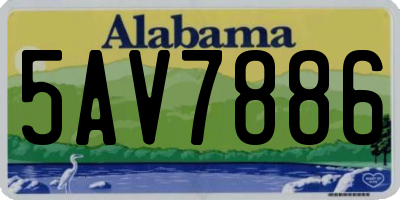 AL license plate 5AV7886