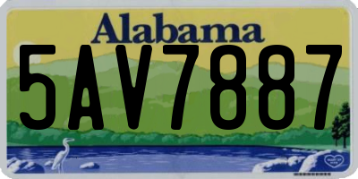 AL license plate 5AV7887