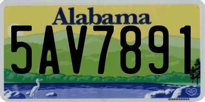 AL license plate 5AV7891