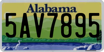 AL license plate 5AV7895