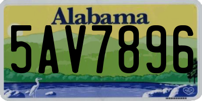 AL license plate 5AV7896