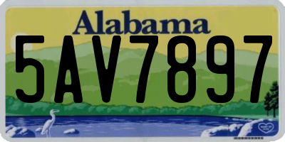 AL license plate 5AV7897