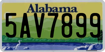 AL license plate 5AV7899