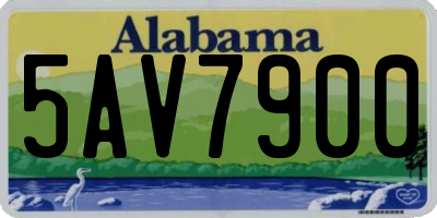 AL license plate 5AV7900