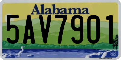 AL license plate 5AV7901