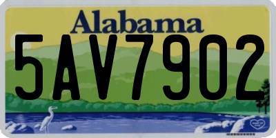 AL license plate 5AV7902