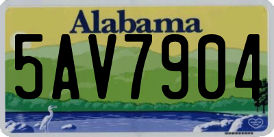 AL license plate 5AV7904