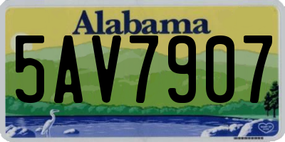 AL license plate 5AV7907