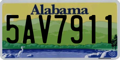 AL license plate 5AV7911