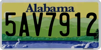 AL license plate 5AV7912