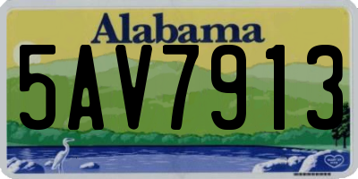 AL license plate 5AV7913