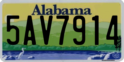 AL license plate 5AV7914