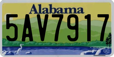AL license plate 5AV7917