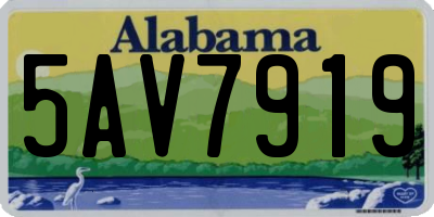 AL license plate 5AV7919