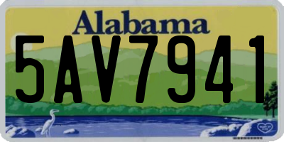 AL license plate 5AV7941