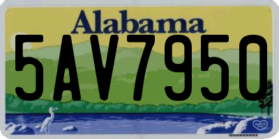 AL license plate 5AV7950
