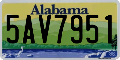 AL license plate 5AV7951