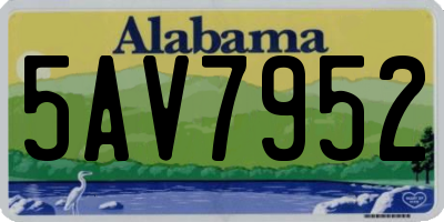 AL license plate 5AV7952