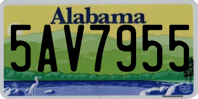 AL license plate 5AV7955