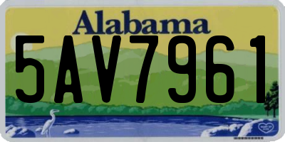 AL license plate 5AV7961