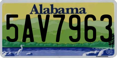 AL license plate 5AV7963