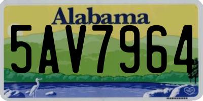 AL license plate 5AV7964