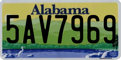 AL license plate 5AV7969