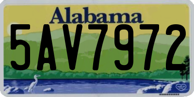 AL license plate 5AV7972