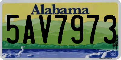AL license plate 5AV7973