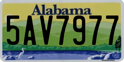 AL license plate 5AV7977