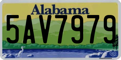 AL license plate 5AV7979